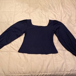Shein Navy Blue Blouse